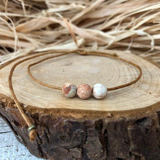 ‘Stone of Stability’ Imperial jasper little wish bracelet