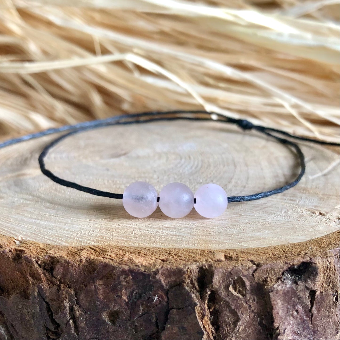 ‘Stone of Love’ Rose Quartz little wish bracelet