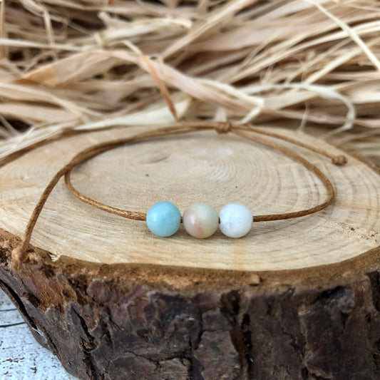 'Pierre de l'Espoir' Bracelet petit souhait en Amazonite