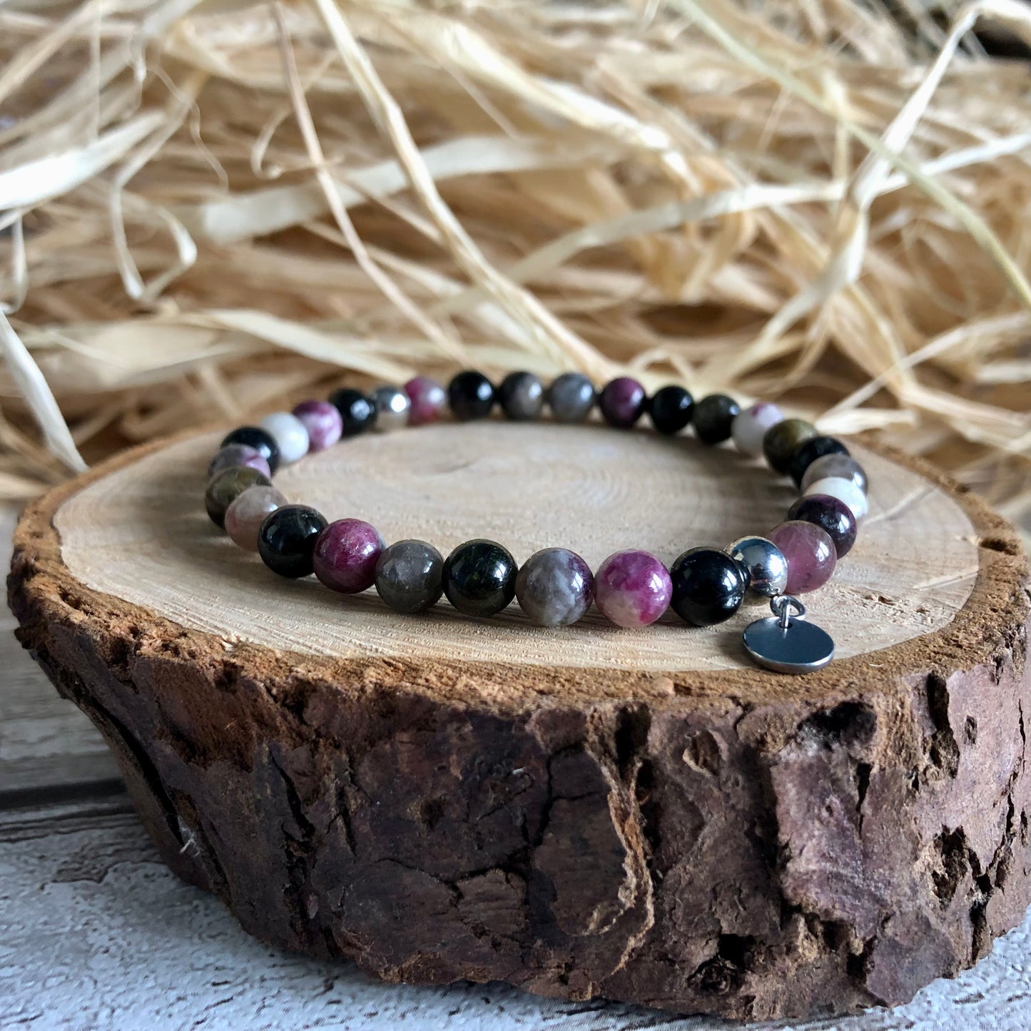 Tourmaline beaded bracelet