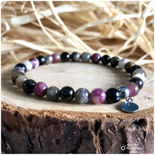 Tourmaline beaded bracelet