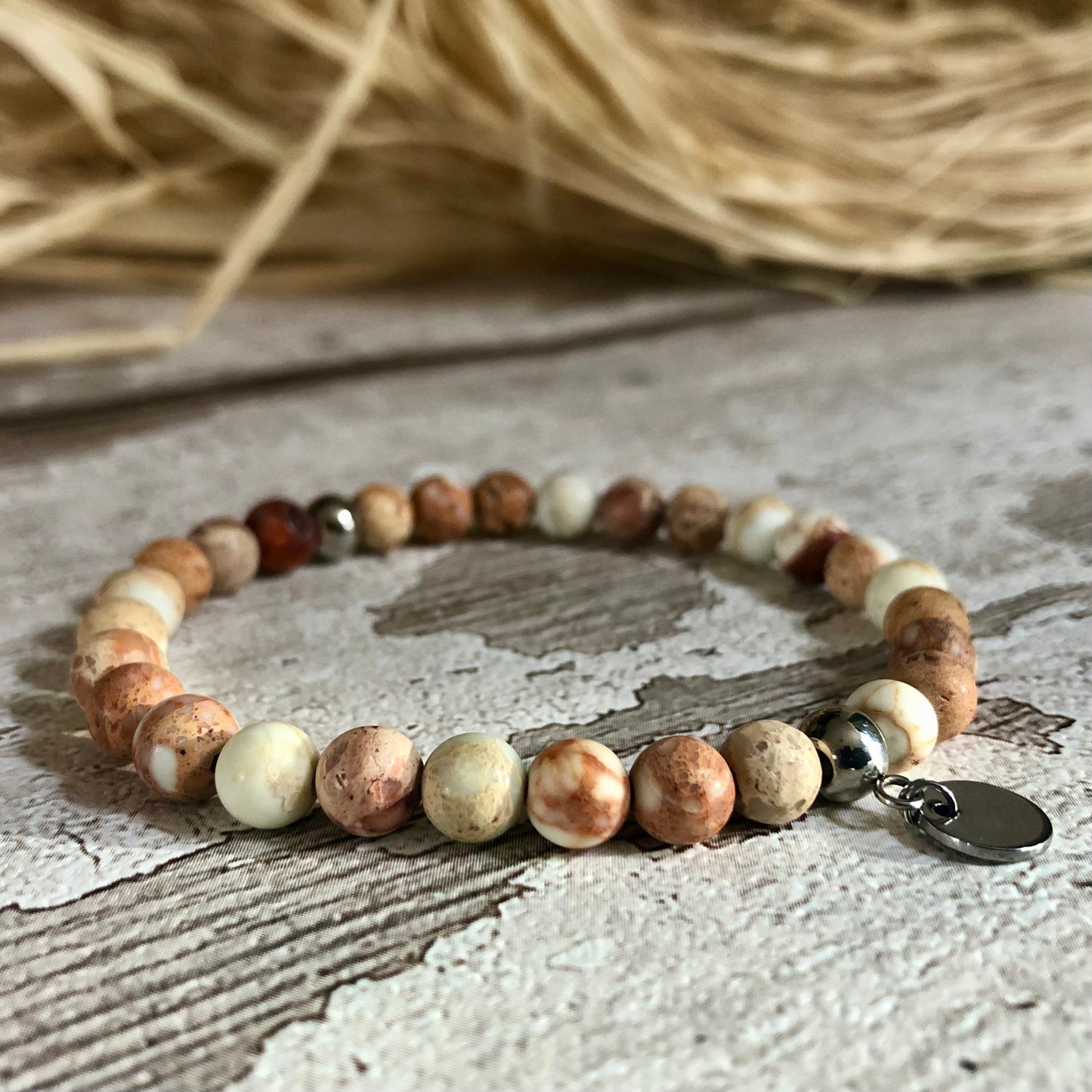 Imperial Jasper beaded bracelet