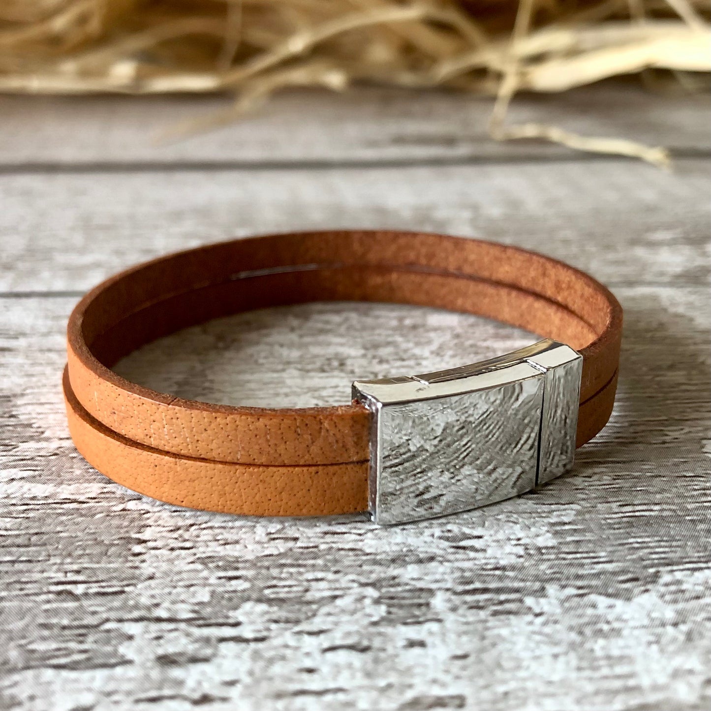 Windsor Tan 2 Strands leather bracelet