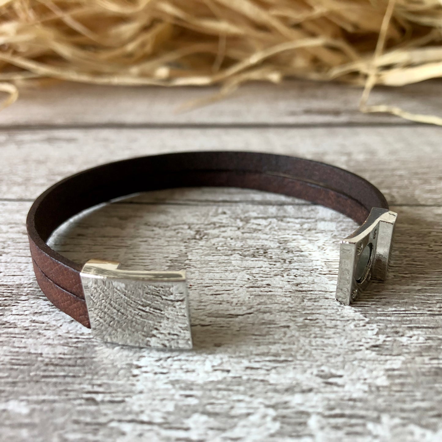 Mahogany 2 Strands leather bracelet