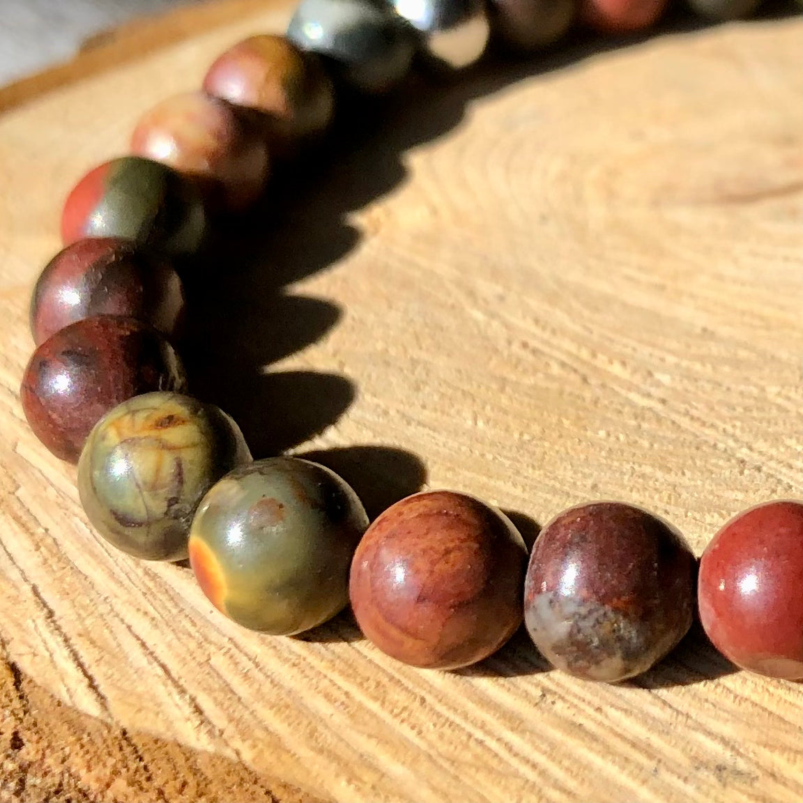 Picasso Jasper beaded bracelet