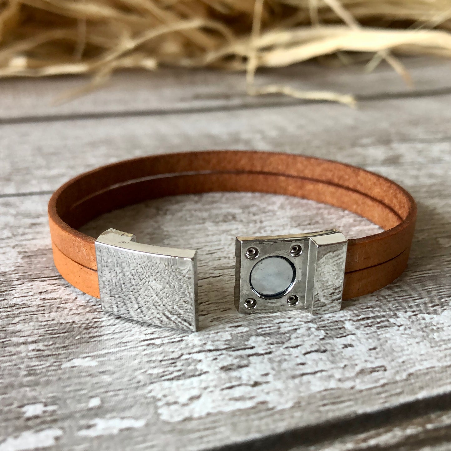 Bracelet en cuir Windsor Tan 2 brins