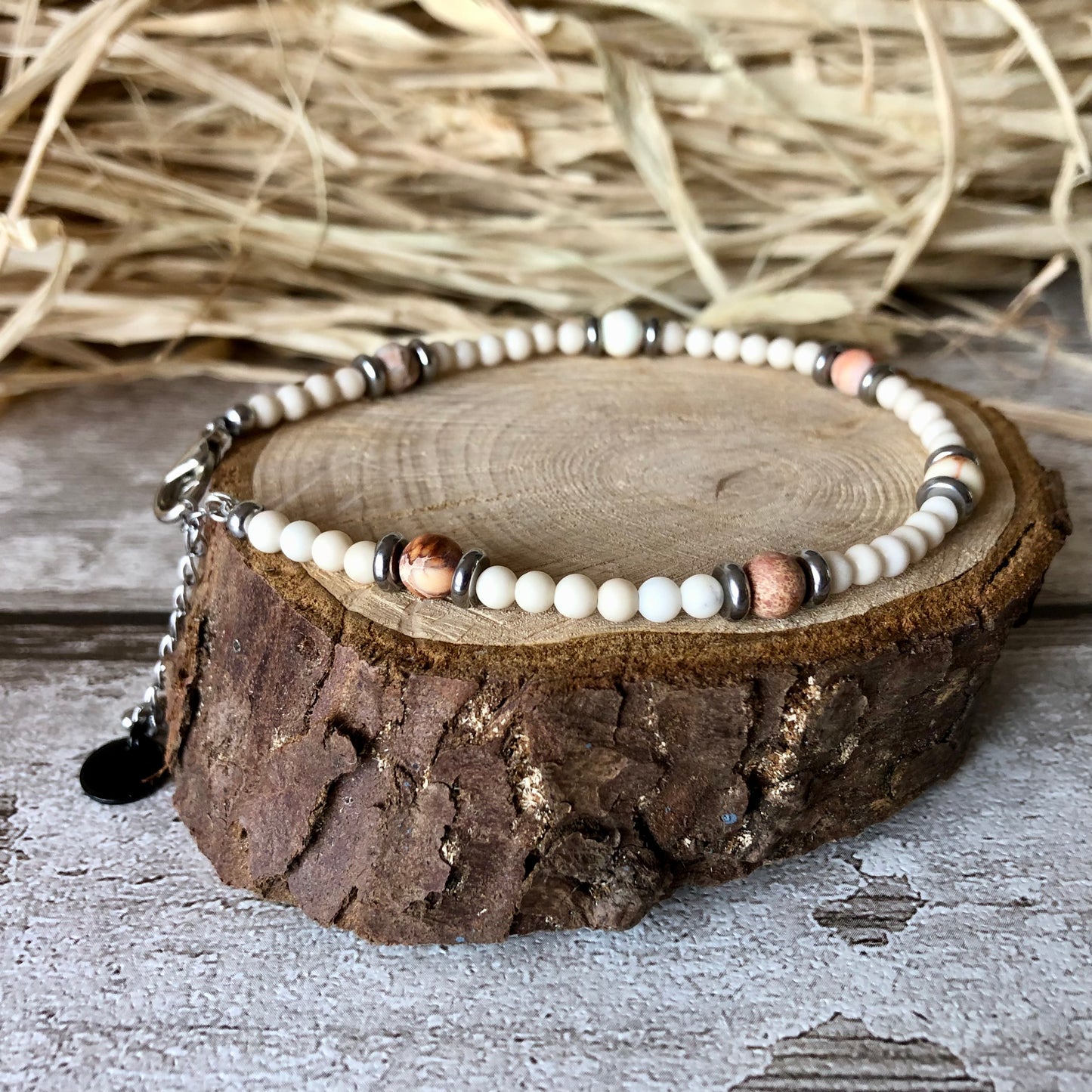 Imperial Jasper - Fossil Anklet