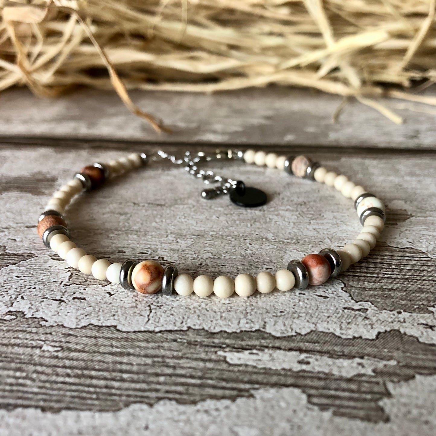 Imperial Jasper - Fossil Anklet