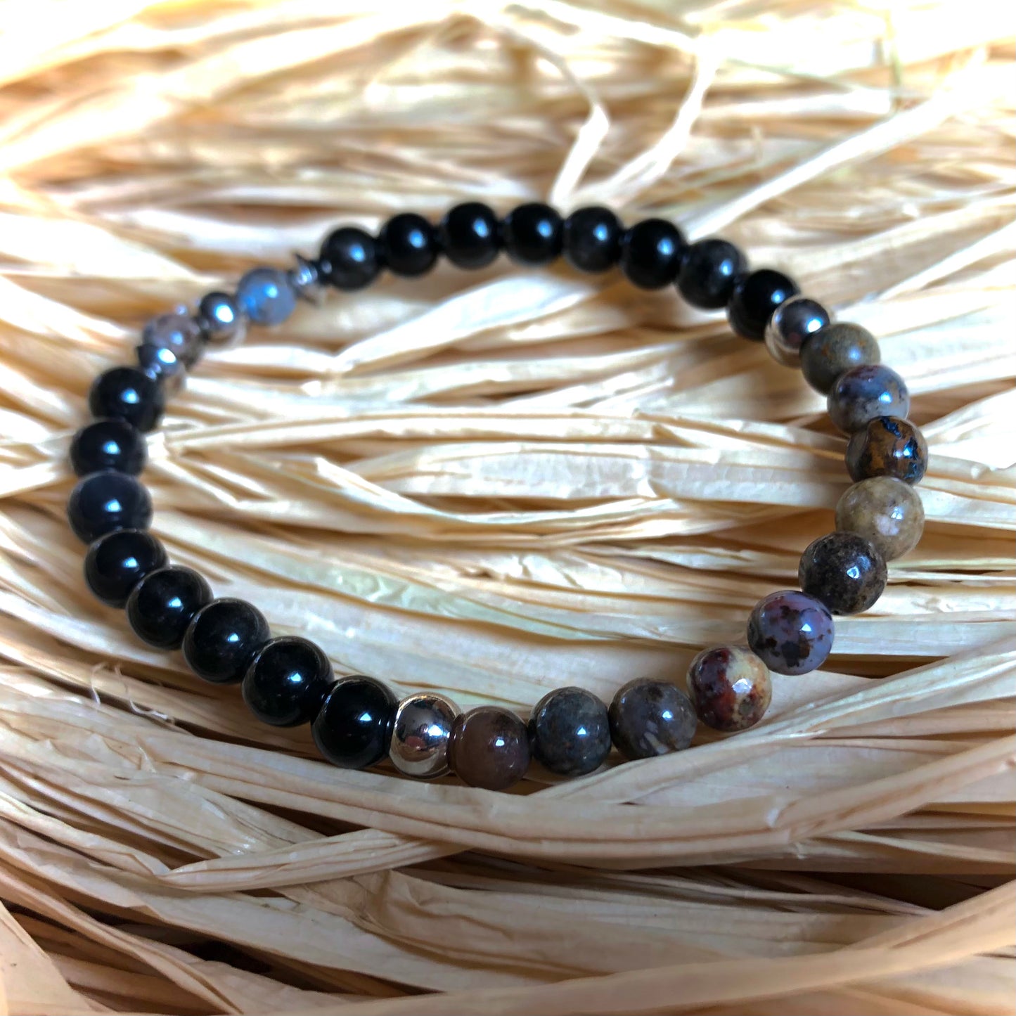 Obsidian - Pietersite ‘Trinity’ bracelet