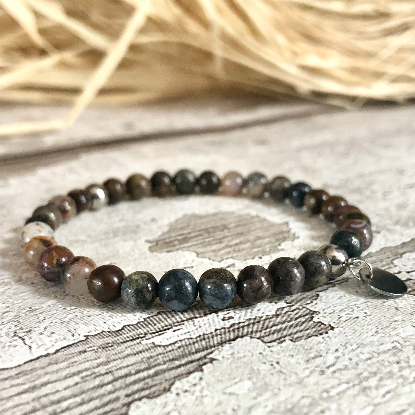 Pietersite beaded bracelet