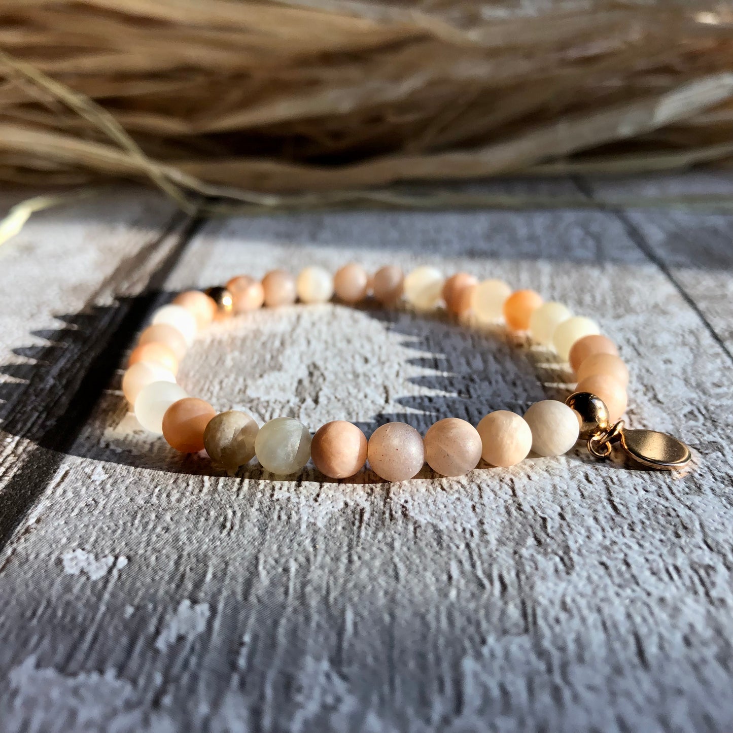 Sunstone beaded bracelet