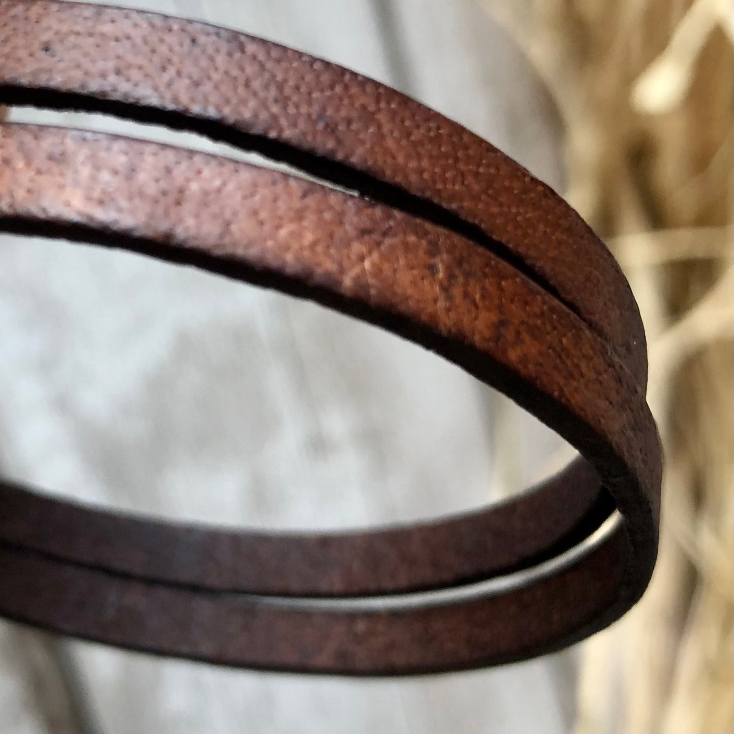 Mahogany 2 Strands leather bracelet