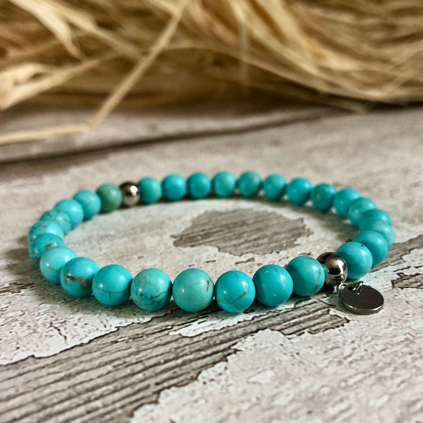 Howlite beaded bracelet