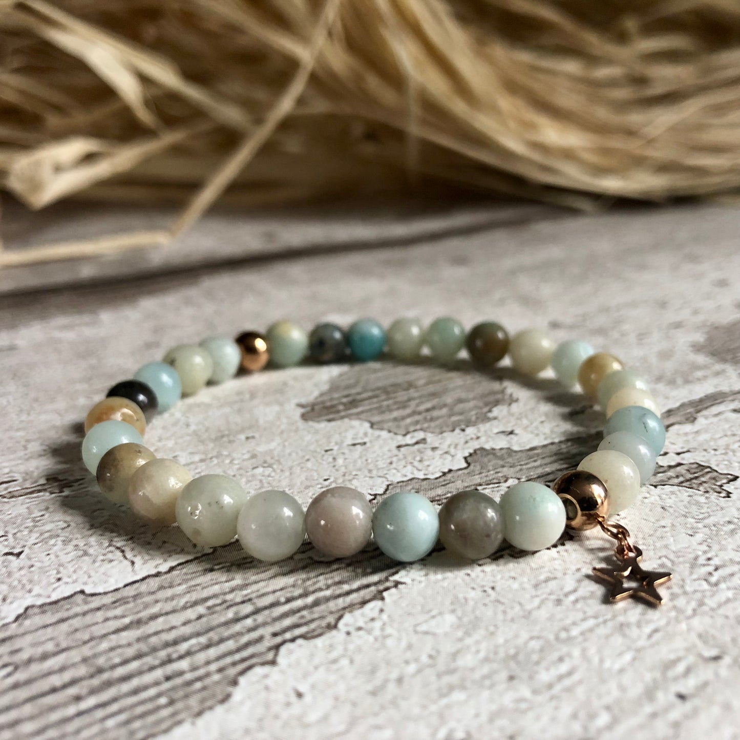 Amazonite beaded bracelet